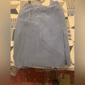Elegant Gray Silk Skirt